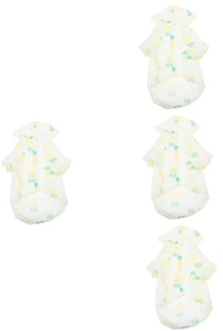BESPORTBLE 4stücke Hundehoodie Für Sommer Atmungsaktive Schützende Hundekleidung Mit Kapuze Für Hunde Und Katzen Für Sonnenschutz Und Stylischen Look Pineapple