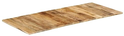 Sufrk Tischplatte Massivholz Mango 15-16 mm 140x60 cm Baumkantentisch KüChenarbeitsplatte