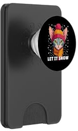 Lustige Sphynx Katze Winter Design Weihnachten Schnee Katzen PopSockets PopWallet für MagSafe