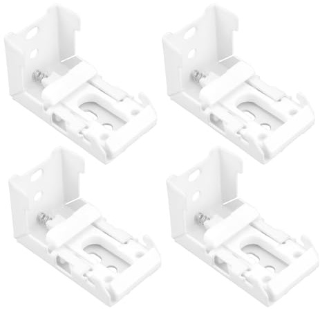 OTOTEC Lot de 4 Supports à Ressort pour Stores Romains Supports à Ressort Poussoir pour Stores Romains 45 X 28 X 25 Mm pour Volets Roulants de 21 Mm Fixation Blanche