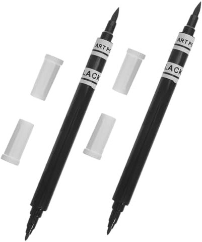 LALAFINA 2pcs Baking Coloring Pens Marker Double Tips for Cookie Decorating Cake Fondant