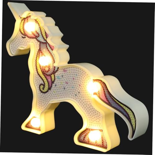 Garneck Luce Notturna Unicorno Led Decorativa Per Bambine Lampada Da Tavolo Con Atmosfera Magica Per Compleanni e Decorazioni Cameretta Sicura e Funzionale