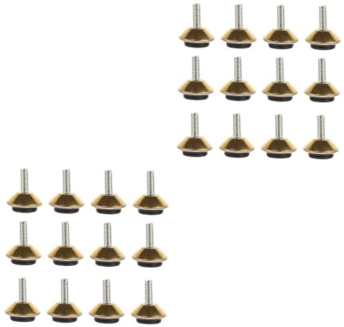 Tofficu 2pcs Metal Heavy Duty Furniture Levelers Adjustable Leveling Feet Skid Base Furniture Feet Protectors for Chairs Tables