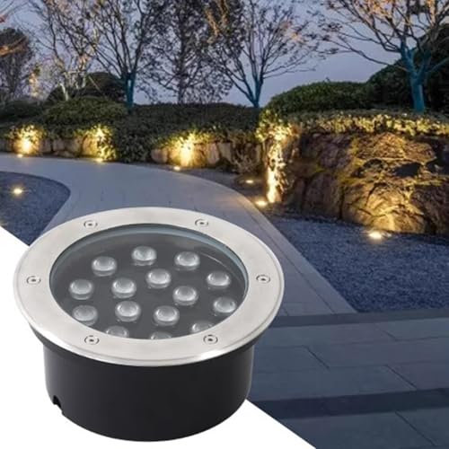 VSHENG Exterior Luz De Suelo Empotrada Focos Empotrados AC85-265V IP66 Resistente Al Agua LED Luz Subterránea para Caminos Césped Jardín Terraza Camino Lámpara De Paisaje(Warm White,1W)