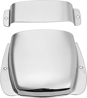 ZJchao Pickup Cover, Jazz Bass Pickups Guitar Covers Zinc Alloy Bass Protector Bridge Plate with 4 Screws for JB Guitar Electric