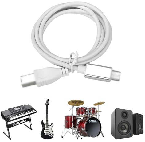 Cavo USB tipo C a MIDI, cavo OTG da 1 m, cavo OTG tipo C, cavo MIDI compatibile con controller MIDI, interfaccia audio, microfono USB, tastiera MIDI