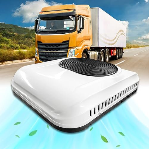Climatiseur 12 V for camping-car, climatiseur 12 V CC for stationnement de camion, unité de climatisation électrique split for camion, for semi-remorque, tracteur, grue, pick-up, excavatrices(24V)
