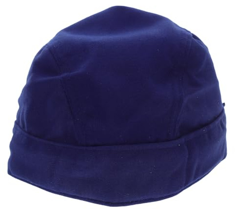 GALPADA Welder Breathable Skull Cap with Adjustable Fit, Cotton Flame-resistant Dust Protection Work Hat for Welding Safety, Blue Bandana Style Protective Headwear