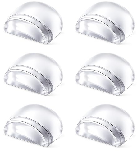 6PCS Arrêts de Portes Butées Transparentes, Butée de Porte Adhésive, Stop Porte Transparent Anti Chocs, Butée Porte Sol pour Protection Porte et Murs, Arrêt de Porte Adhésive pour Parquet