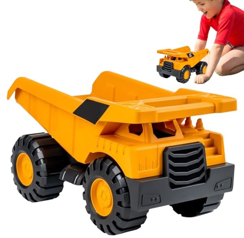 Dump Truck - Pull Back Construction Vehicles, 3 Piece Inertia Powered Toy Car Set | Dump Truck, Excavator & Bulldozer For Kids | Durable Thickened ABS For Sandbox, Beach & Indoor Play
