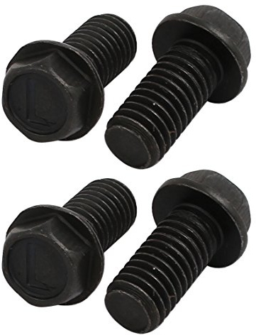 sourcing map 4 Stück Flanschschrauben M8x16mm 8.8 Klasse Sechseckkopf | Flansch Linksgewindebolzen, Für Schneidemaschine