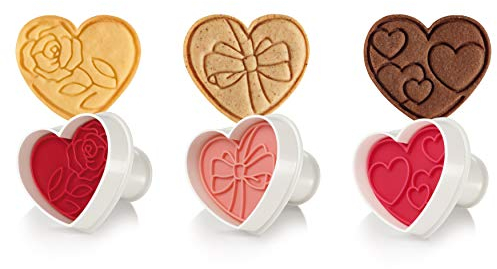 Tescoma 630856 Tagliabiscotti con timbro set 3 pezzi cuori