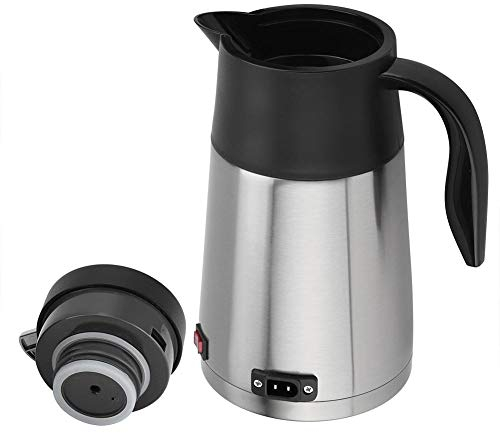 1300ml/44oz Electric Kettles for Car, Stainless Steel Travel Electric Kettle Pot Heated Water Cup Suitable For Boil Water, Brew Coffee, Milk Powder, Boiled Eggs And(12V car)