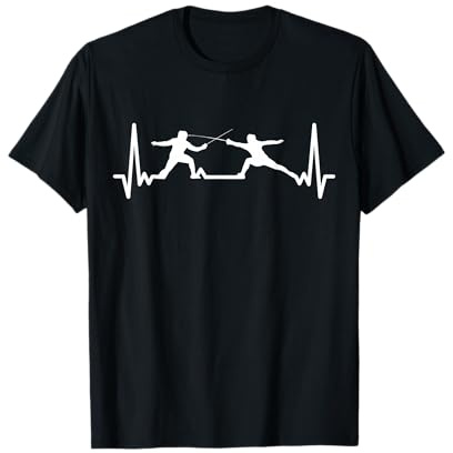 Escrimeur Jeu d'escrime Fencer sportive cardiogram Escrime T-Shirt