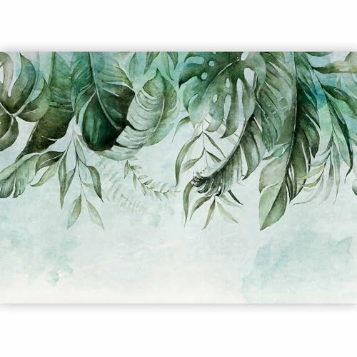 murando - Carta da Parati Adesiva Moderna per Cameretta, Foglie, 441x315 cm | Fotomurale Autoadesiva, Pellicola Murales, Decorazione da Muro XXL, Carte da Parati Moderne, Natura, Produzione Europea
