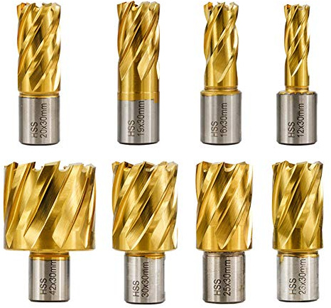 1pc 12-42mm 35mm TiN-beschichteter HSS Hohlbohrer mit Schaft Hohlbohrer Kernbohrer Metall Lochöffner Cutter-1 Stück 12x35mm