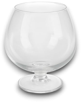 KORAT Vaso in Vetro Napoleone Trasparente 22x19x19 cm Elegante Centrotavola Stile Coppa per Fiori, Confetti, Decorazioni o Eventi Design Moderno e Raffinato per Casa, Matrimonio e Occasioni Speciali