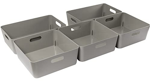 Hummelladen Unterbett Organizer Set - 12 cm hoch - taupe - passend für Bettkasten 90x55 cm - Bett Aufbewahrung