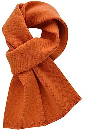 DBFBDTU Damen Wollschal Warm Herbst Winter Gestrickte Wollschals Erwachsene Urlaub Orange Kids118CM