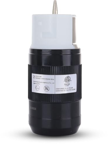 Shopcorp 50 Amp Generator Plug，50 Amp Generator Connector (Female), 125 Volt / 250 Volt, CS6364