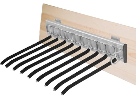 Porte-Pantalons Coulissant 9 Pivotantes Droit Multifonctionnel Tiroir Cintre à Pantalons Encombrant Extensible Accessoires pour armoires Extensibles pour Jeans,Cravates.