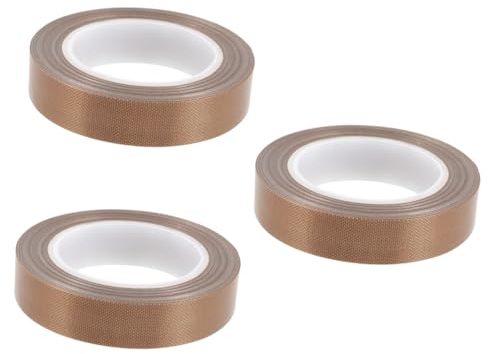 SOLUSTRE 3rollen Rolleneffektives Ptfe-klebeband Für Vakuumiermaschinen Hitzebeständig Für Isolierung Und Vielseitige Anwendungen Haushalt Und Industrie