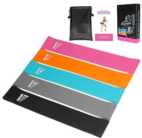 Bandes de résistance | Élastiques d'exercice | Bandes d'étirement en tissu doux pour la peau et parfaitement conçues pour l'entraînement, le fitness, les étirements et la musculation