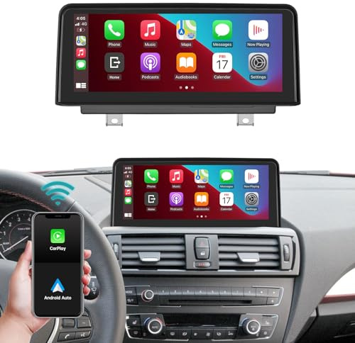 Ninetom Écran Tactile d'autoradio 10,25 pour BMW Série 1 E81/E82/E87/E88 2008-2012 avec système CIC, Prise en Charge Apple CarPlay/Android Auto/Mirrorlink/Navigation, Mise à Niveau stéréo de Voiture