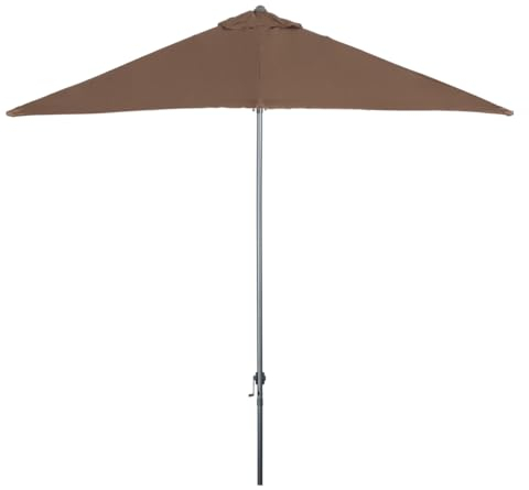 Hortan Ombrellone Rettangolare Diametro 3 x 2 Metri Con Palo Centrale, Struttura In Acciaio Inossidabile, Chiusura a Manovella E Copertura Protettiva Per Arredo Esterno, Giardino e Terrazzo