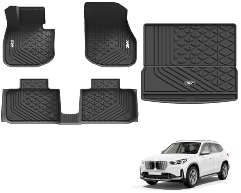 3W Alfombrillas de Coche y Maletero Compatible con BMW IX1 U11 2023-2025 2026(Compatible con X1 xDrive25e / PHEV), Thorex™ Alfombrillas para Todo Tipo de Clima (Non para IX/X1)