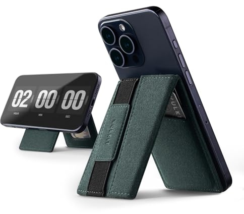 VULKIT Portefeuille magnétique en cuir avec support aimanté réglable pour téléphone, porte-cartes avec poignée de téléphone, fonction de blocage RFID/NFC, compatible avec les étuis Magsafe pour iPhone