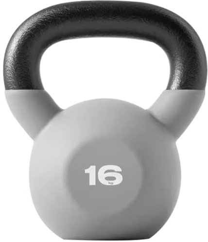 Kettlebell-Gewichte Fitness-Wettkampfgerät Aus Gusseisen Für Frauen Kugelgewicht, Ganzkörperformung/Po-Training, Trainingsgerät Für Zuhause/Fitnessstudio(Grey-16kg)