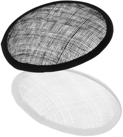 CORHAD 2stücke Sinamay Hut Basis Teardrop Saucer Form Für DIY Fascinator Hutgestaltung Runde Und Ovale Millinery Basis Für Kreative Haarschmuckprojekte