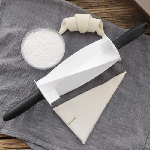 Food-Grade ABS Plastic Croissant Rolling Pin, Dough Cutter & Bread Rolling Knife – Kitchen Baking Tool