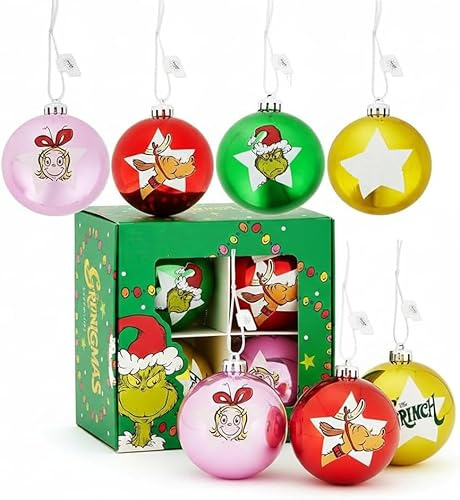 Die Grinch-Weihnachtskugeln Christbaumschmuck, 4er-Pack