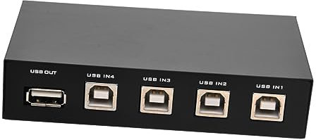 CAXUSD Portable Port USB Und Scanner-Sharing-hub Für Pc USB Sharing Controller Schwarz Mit Individuellen Tasten Für Port Kompatibel Mit Xp