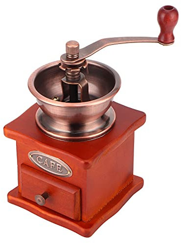 Macinacaffè a Manovella per Uso Domestico, Facile e Conveniente, in Ceramica di Ghisa di Pino in Stile Antico