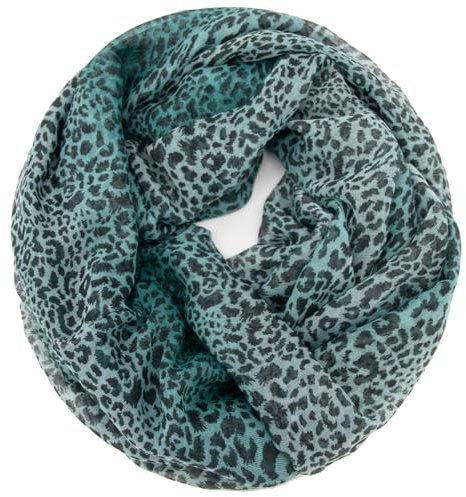 Glamexx24 Damen Schal Leo Muster Langschal Loop Schlauchschal Tuch XXL Loopschal Mädchen Animal Print Tuch