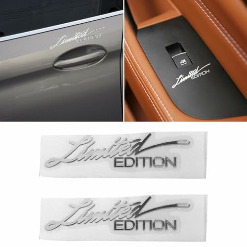 2X Limited Edition Aufkleber 3D Emblem Silber Chrom Auto Motorrad Sticker Tuning XCBW
