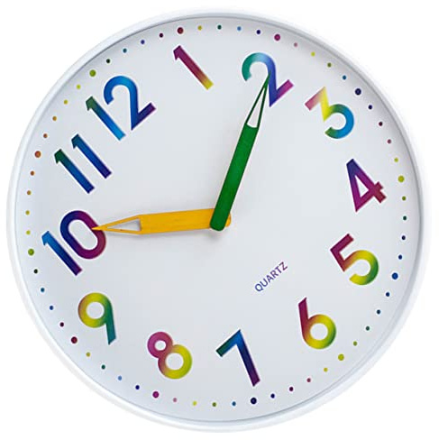 JUMPLAWN Reloj Decorativo Silencioso Sin para Hogar Oficinas Diseño Moderno y Fácil De Instalar