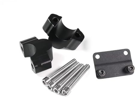 sanehou Lenkererhöhung Motorrad Kompatibel Mit Yamaha Für MT-07 2021– 25 Mm Motorrad Hebe Lenker Riser Kit Klemmenverlängerungsadapter Lenker Montage Riser Klemme(Black)