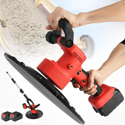 GAYAYAS Macchina lisciatrice elettrica per pareti, Lucidatrice a Batteria da 1680 W, Cazzuola per Stucco Elettrico, Malta cementizia, per la Costruzione di Strati di Malta,2battery