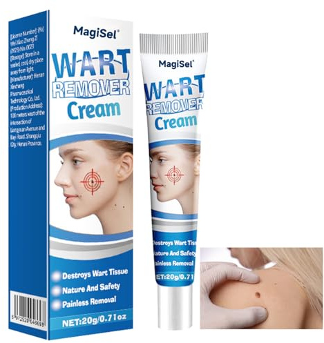 Crema para Verrugas 20g, Tratamiento Portátil con Textura Hidratante, Fácil Aplicación para Cuidado de la Piel Diario, Uso en Rostro, Cuerpo y Manos