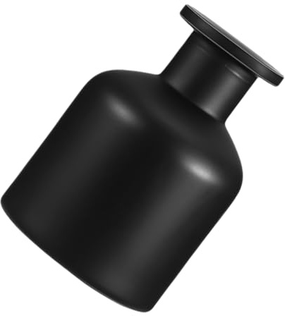 Gatuida Botella Difusora De Vidrio Mate Negro Aromaterapia Recargable con Amplia Capacidad para Aceite Esencial y Varillas Difusoras Diseño Cilíndrico Elegante y Duradero para Hogares y of