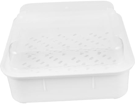 Healifty Vaporiera Microonde Doppio in Plastica Sicura Contenitore Cuoci Verdure Nutrienti Riutilizzabile e Facile da Pulire Per Cottura a Vapore Salutare in Cucina