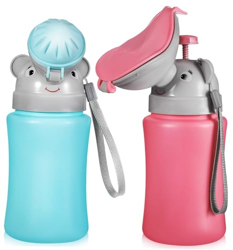 2 Pcs Kids Travel Urinal Bucket Potty for Car Training | Abs+pp Build, Good Sealing Performance, Ergonomic Lightweight Shape, Easy to Use, No Leakage