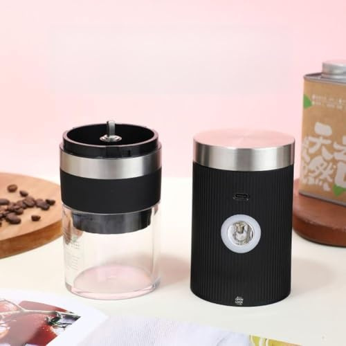 FUBESK Moulin à café électrique portable rechargeable par USB avec mouture grossière à fine réglable pour les voyages et la maison