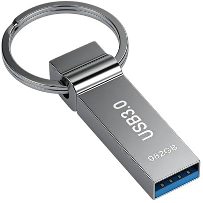 Chiavetta USB 982GB Resistente per Esterno, Memoria Esterna USB 3.0【Impermeabile IP54 & Ampio Range Termico】, Metallo Antiruvina, fino a 950MB/s per Backup di Sicurezza， Dati di Lavoro