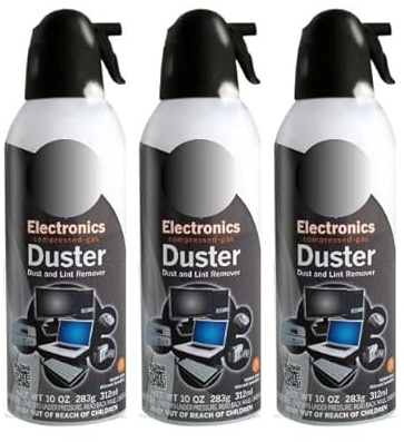Compressed Gas Disposable Cleaning Duster 3 Count, 10 oz. Ozone-Safe & Moisture-Free