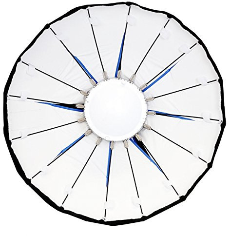 LIFE of PHOTO Mobiler Beauty-Dish 16 TLG. weiß (Ø 60 cm) für Bowens/Mettle